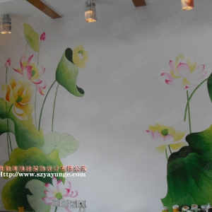 2010年10月四季花城木棉苑任小姐家電視背景手繪壁畫